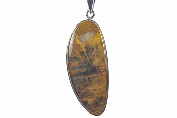 Blue Tiger's Eye Pendant (Necklace) - Sterling Silver #241265